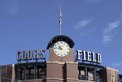 Sep 9, 2018; Denver, CO, USA; General overall view of the Coors Field exterior before the MLB game between the Los Angeles Dodgers and Colorado Rockies. Mandatory Credit: Kirby Lee-USA TODAY Sports