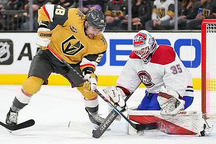 William Carrier Vegas Golden Knights Samuel Montembeault Montreal Canadiens (Photo- Montreal Hockey Now)