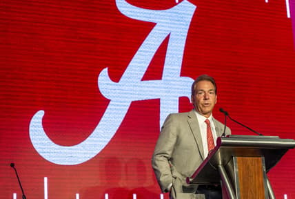 Alabama Crimson Tide head coach Nick Saban