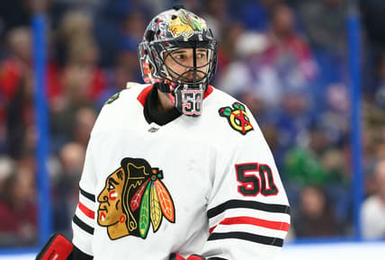 Blackhawks goaltender Corey Crawford