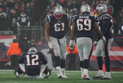 New England Patriots players and QB Tom Brady