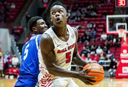 Ball State's Payton Sparks looks toward the basket against Eastern Illinois during their game at Worthen Arena Tuesday, Dec. 21, 2021.

Ballstateveasternillinois 15