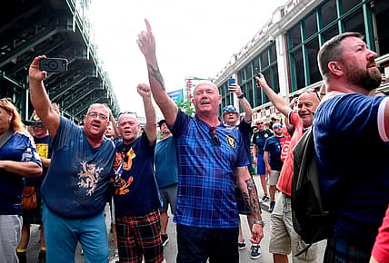 FIFA World Cup 2026 - Scotland's Tartan Army march to Boston's Fenway Park baseball stadium
