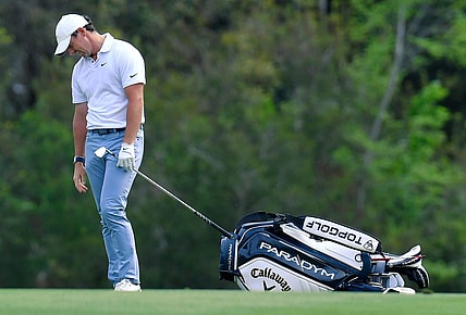 Rory McIlroy drops his head after his shot from the fairway of hole 14 went off the back of the green during first round action of The Players Championship in Ponte Vedra Beach, FL, Thursday, March 9, 2023.

Jki 030923 Bs The Players Thursday 20