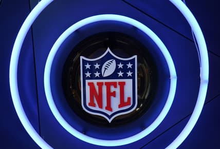 NFL logo on display in London
