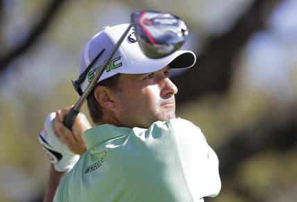 Mar 25, 2021; Austin, Texas, USA; Kevin Kisner on #1 tee box during the second day of the WGC Dell Technologies Match Play golf tournament at Austin Country Club. Mandatory Credit: Erich Schlegel-USA TODAY Sports