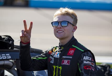 Nov 6, 2021; Avondale, Arizona, USA; NASCAR ARCA Menards Series driver Ty Gibbs during the Arizona Lottery 100 at Phoenix Raceway. Mandatory Credit: Mark J. Rebilas-USA TODAY Sports
