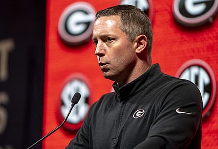 Oct 19, 2022; Birmingham, Alabama, US; Georgia Bulldogs head coach Mike White  during the SEC Basketball Media Days at Grand Bohemian Hotel. Mandatory Credit: Marvin Gentry-USA TODAY Sports
