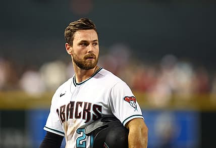 Jul 5, 2022; Phoenix, Arizona, USA; Arizona Diamondbacks outfielder Cooper Hummel against the San Francisco Giants at Chase Field. Mandatory Credit: Mark J. Rebilas-USA TODAY Sports