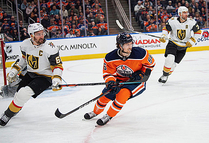 Kailer Yamamoto and Mark Stone Vegas Golden Knights (Photo- Edmonton Oilers via Twitter)