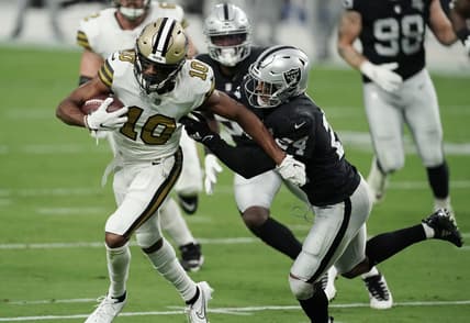 Raiders' Johnathan Abram against Saints