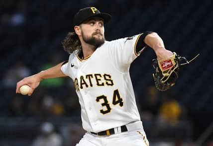 Sep 10, 2022; Pittsburgh, Pennsylvania, USA;  Pittsburgh Pirates starting pitcher JT Brubaker (34) delivers the ball against the St. Louis Cardinals in the first inning at PNC Park. Mandatory Credit: Philip G. Pavely-USA TODAY Sports