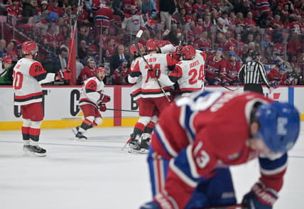 NHL: Stanley Cup Playoffs-Carolina Hurricanes at Montreal Canadiens