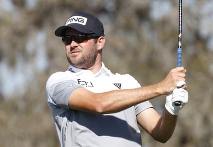 Mar 5, 2021; Orlando, Florida, USA; Corey Conners hits his drive on the eighth hole during the second round of the Arnold Palmer Invitational golf tournament at Bay Hill Club & Lodge. Mandatory Credit: Reinhold Matay-USA TODAY Sports