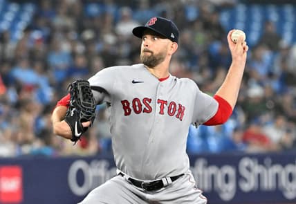 Jun 30, 2023; Toronto, Ontario, CAN; Boston Red Sox starting pitcher James Paxton (65) delivers a pitch against the Toronto Blue Jays in the first inning at Rogers Centre. Mandatory Credit: Dan Hamilton-USA TODAY Sports