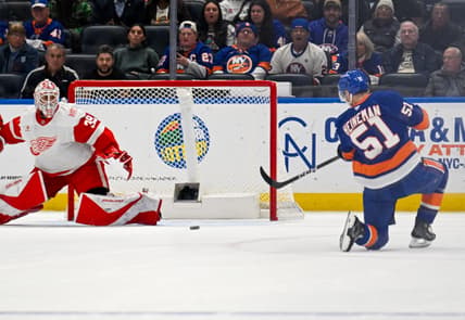 NHL: Detroit Red Wings at New York Islanders, emil heineman, former Montreal canadiens player