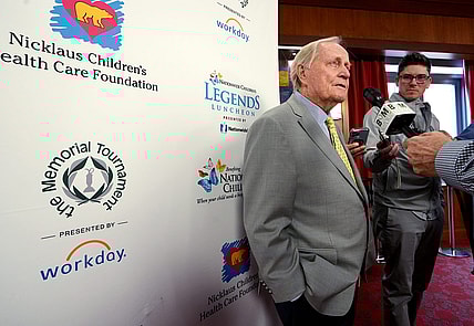 Jack Nicklaus is interviewed after the 12th annual Legends Luncheon presented by Nationwide on Wednesday, April 13,. 2022.

Ceb Crenshaw Fs 2