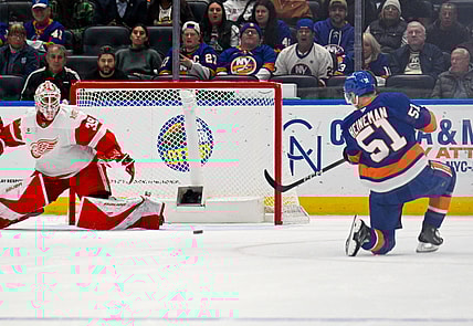 NHL: Detroit Red Wings at New York Islanders, emil heineman, former Montreal canadiens player