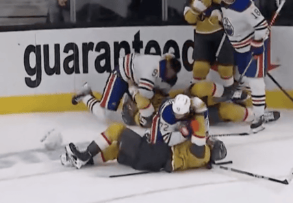Evander Kane punches Keegan Kolesar