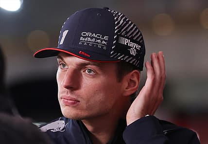 Formula One F1 - Las Vegas Grand Prix - Las Vegas Strip Circuit, Las Vegas, Nevada, U.S. - November 15, 2023 Red Bull's Max Verstappen talks to the media ahead of the Las Vegas Grand Prix REUTERS/Mike Blake