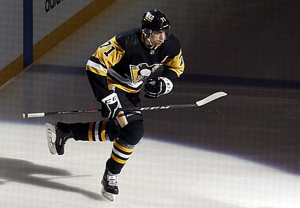 May 13, 2022; Pittsburgh, Pennsylvania, USA; Pittsburgh Penguins center Evgeni Malkin (71) takes the ice against the New York Rangers during the first period in game six of the first round of the 2022 Stanley Cup Playoffs at PPG Paints Arena. The Rangers won 5-3. Mandatory Credit: Charles LeClaire-USA TODAY Sports