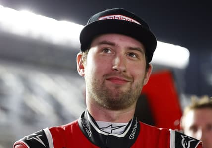 Feb 15, 2023; Daytona Beach, Florida, USA; NASCAR Cup Series driver Chase Briscoe (14) during qualifying at Daytona International Speedway. Mandatory Credit: Mike Dinovo-USA TODAY Sports