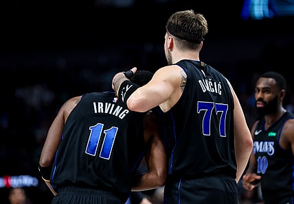 Dallas Mavericks' Luka Doncic, Kyrie Irving