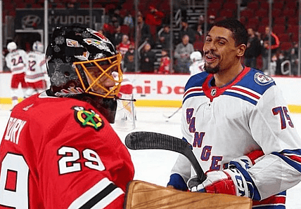 Ryan Reaves and Marc-Andre Fleury (Photo- @reavo7five on Instagram)