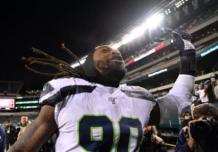 Seahawks' Jadeveon Clowney during NFL game against Eagles