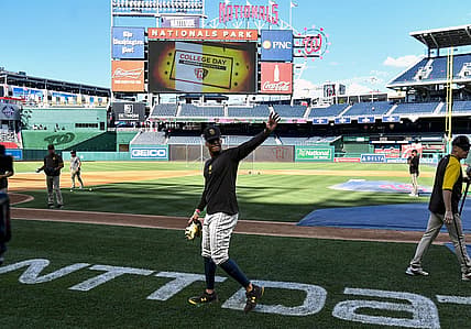 Aug 12, 2022; Washington, District of Columbia, USA; San Diego Padres right fielder Juan Soto (22) on the field before the game against the Washington Nationals at Nationals Park. Mandatory Credit: Brad Mills-USA TODAY Sports