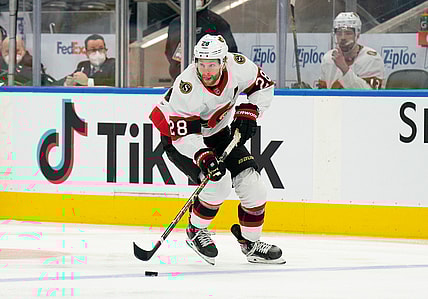 Jan 1, 2022; Toronto, Ontario, CAN; Ottawa Senators right wing Connor Brown (28) skates with the puck during the second period against the Toronto Maple Leafs at Scotiabank Arena. Mandatory Credit: Nick Turchiaro-USA TODAY Sports