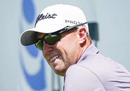 May 14, 2022; McKinney, Texas, USA; Justin Thomas on the sixth while waiting the group behind to hit onto the green during the third round of the AT&T Byron Nelson golf tournament. Mandatory Credit: Raymond Carlin III-USA TODAY Sports