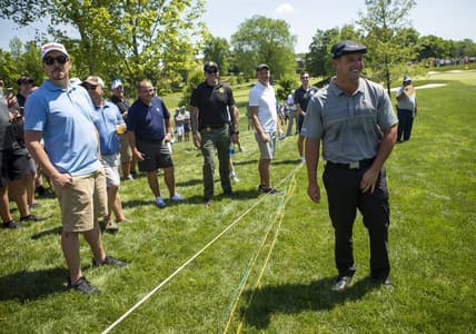 Bryson DeChambeau jokes with a fan at the Memorial but overall he wasn't happy with the taunting from fans of Brooks Koepka.

The Memorial Tournament Pga Golf