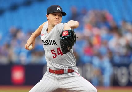 Jun 9, 2023; Toronto, Ontario, CAN; Minnesota Twins starting pitcher Sonny Gray (54) throws a pitch against the Toronto Blue Jays during the first inning at Rogers Centre. Mandatory Credit: Nick Turchiaro-USA TODAY Sports