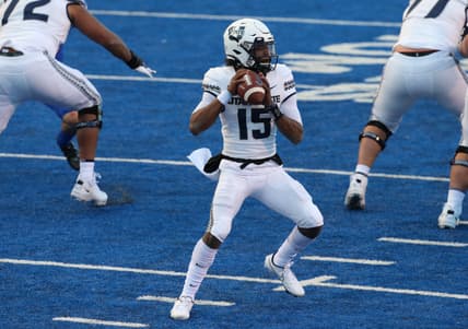 Utah State QB Jason Shelley against Boise State