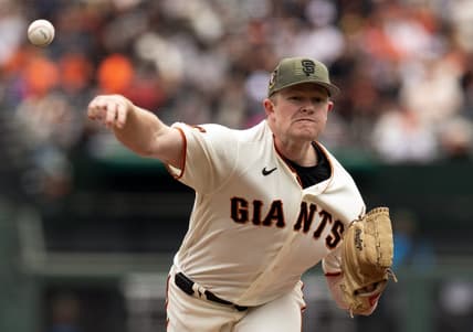 May 20, 2023; San Francisco, California, USA; San Francisco Giants starting pitcher Logan Webb (62) delivers a pitch against the Miami Marlins during the first inning at Oracle Park. Mandatory Credit: D. Ross Cameron-USA TODAY Sports