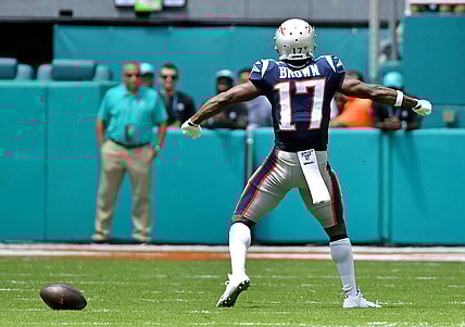 NFL wide receiver Antonio Brown celebrates