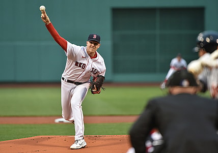 May 4, 2021; Boston, Massachusetts, USA;  Boston Red Sox pitcher Nick Pivetta (37) pitches during the first inning against the Detroit Tigers at Fenway Park. Mandatory Credit: Bob DeChiara-USA TODAY Sports