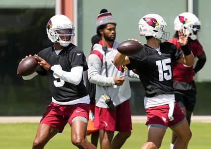 Arizona Cardinals' Josh Dobbs, Clayton Tune