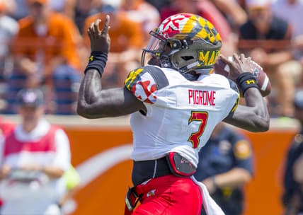Maryland quarterback Tyrrell Pigrome