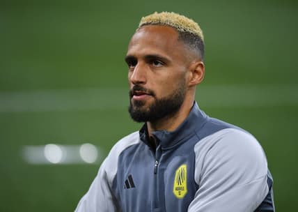 Mar 11, 2023; Nashville, Tennessee, USA; Nashville SC midfielder Hany Mukhtar (10) stretches before the match against the CF Montreal at Geodis Park. Mandatory Credit: Christopher Hanewinckel-USA TODAY Sports