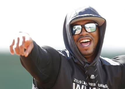 Eloy Jimenez during spring training came