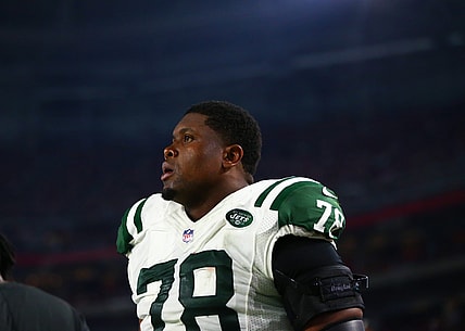Oct 17, 2016; Glendale, AZ, USA; New York Jets offensive tackle Ryan Clady (78) against the Arizona Cardinals at University of Phoenix Stadium. The Cardinals defeated the Jets 28-3. Mandatory Credit: Mark J. Rebilas-USA TODAY Sports