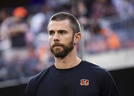 Feb 13, 2022; Inglewood, CA, USA; Cincinnati Bengals safeties coach Robert Livingston against the Los Angeles Rams in Super Bowl LVI at SoFi Stadium. Mandatory Credit: Mark J. Rebilas-USA TODAY Sports