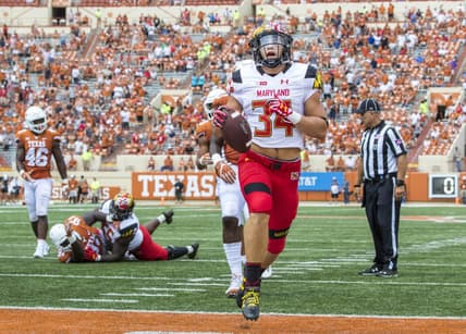 Maryland running back Jake Funk scores in college football Week 1