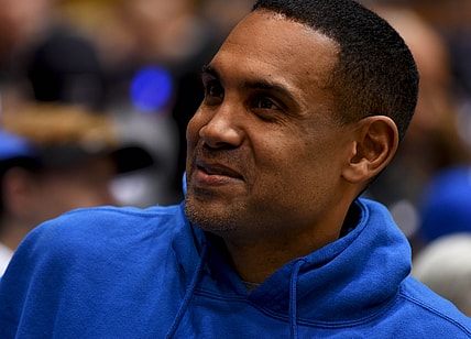 Dec 30, 2017; Durham, NC, USA; Duke Blue Devils alumnus Grant Hill prior to a game against the Florida State Seminoles at Cameron Indoor Stadium. Mandatory Credit: Rob Kinnan-USA TODAY Sports
