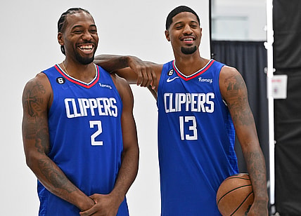 Los Angeles Clippers' Paul George, Kawhi Leonard