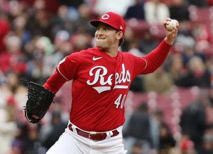 Apr 1, 2023; Cincinnati, Ohio, USA; Cincinnati Reds starting pitcher Nick Lodolo (40) throws against the Pittsburgh Pirates during the first inning at Great American Ball Park. Mandatory Credit: David Kohl-USA TODAY Sports