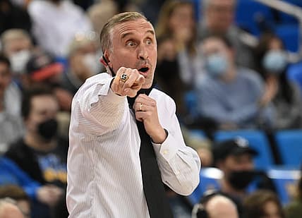 Feb 21, 2022; Los Angeles, California, USA;  Arizona State Sun Devils head coach Bobby Hurley calls a play in the second half of the game against the UCLA Bruins at Pauley Pavilion presented by Wescom. Mandatory Credit: Jayne Kamin-Oncea-USA TODAY Sports