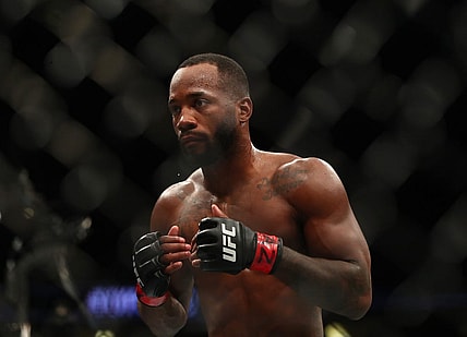 Jun 12, 2021; Glendale, Arizona, USA; Leon Edwards during UFC 263 at Gila River Arena. Mandatory Credit: Mark J. Rebilas-USA TODAY Sports
